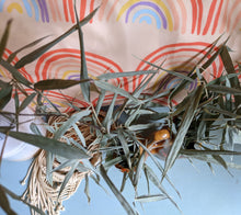 Cargar imagen en el visor de la galería, 70s Planter Double Vase with Handle Orange & Brown Drip