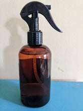 Load image into Gallery viewer, 8oz plant food bottle showing amber colored bottle with black spray nozle and handle