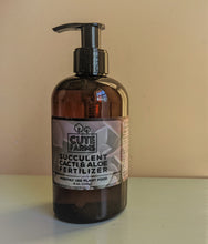 Cargar imagen en el visor de la galería, Succulent, Cacti, and Aloe Fertilizer Plant Food Pump Bottle, 8oz in an amber colored bottle.