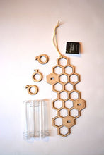 Load image into Gallery viewer, Hanging Propagation Station - Honeycomb Pattern with 3 Test Tubes
