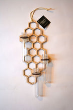 Load image into Gallery viewer, Hanging Propagation Station - Honeycomb Pattern with 3 Test Tubes
