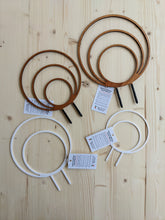 Cargar imagen en el visor de la galería, Wooden Triple Hoop Trellis - Endless Loop - Circle Trellis- Available in 2 Sizes
