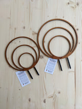 Cargar imagen en el visor de la galería, Wooden Triple Hoop Trellis - Endless Loop - Circle Trellis- Available in 2 Sizes
